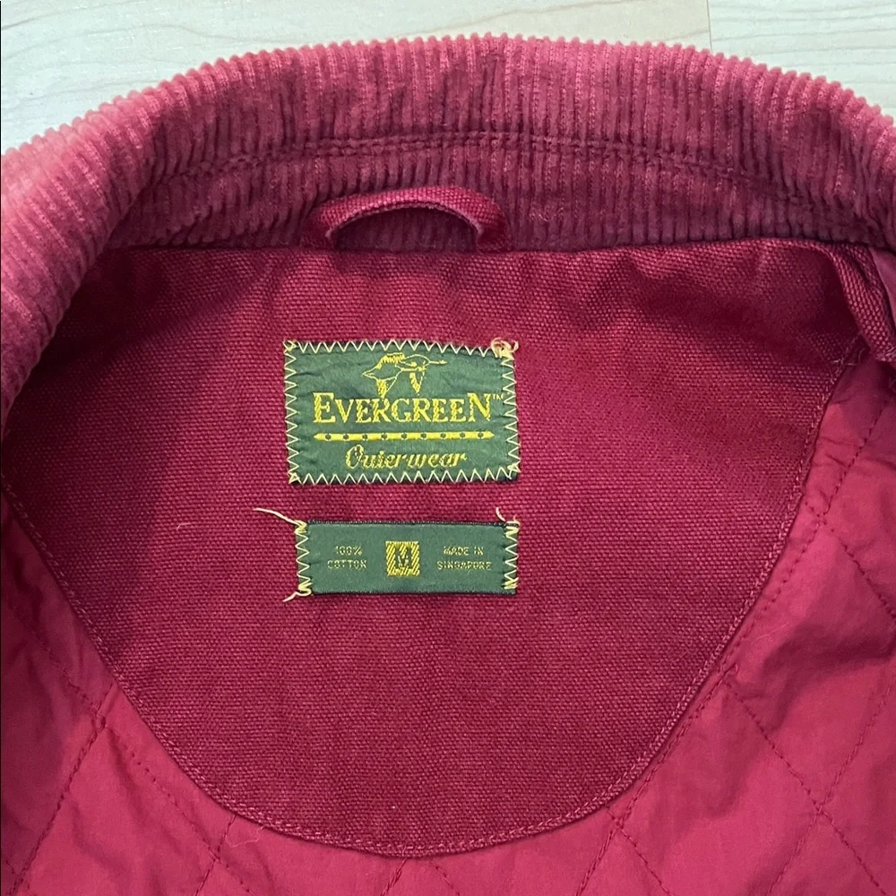 Vintage Evergreen Outerwear Red Canvas Jacket Men's M Oversized - Picture 6 of 11